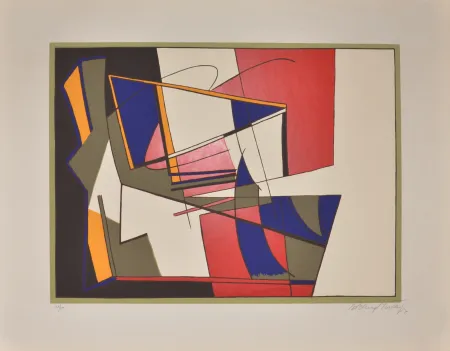 Serigrafía Mortensen - Composition, 1954 - Hand-signed