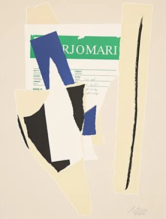 Litografía Motherwell - America - La France Variations IX