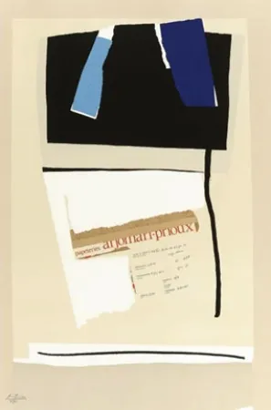 Litografía Motherwell - America la France Variations VI