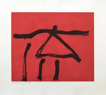 Aguafuerte Y Aguatinta Motherwell - Dance III (Red)