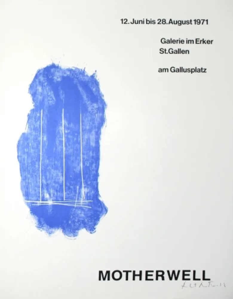 Litografía Motherwell - Lines for St. Gallen