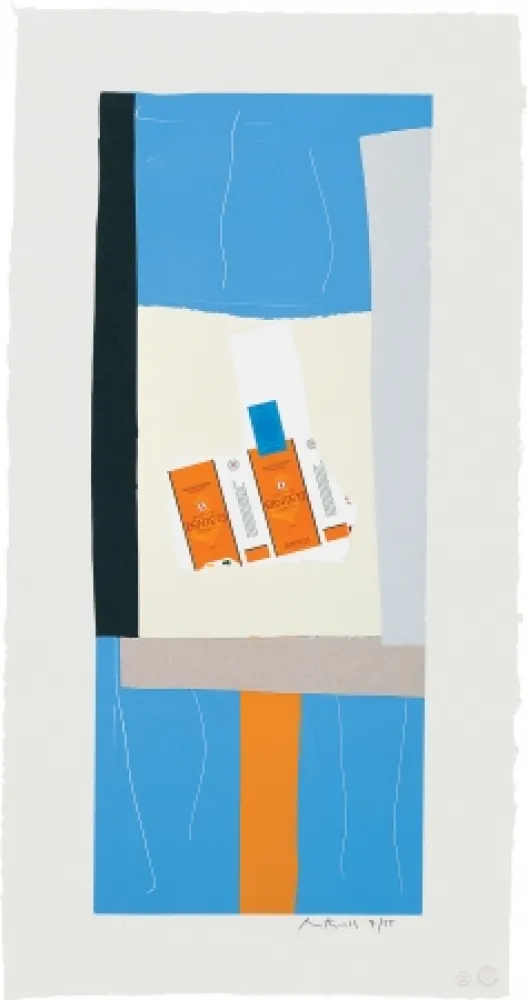 Litografía Motherwell - Summer Light series: Harvest, with Orange Stripe