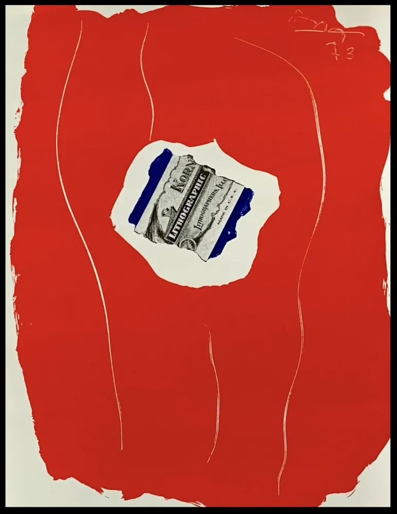 Litografía Motherwell - Tricolor 