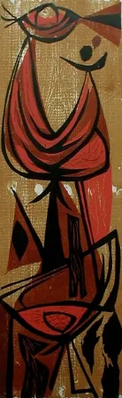 Grabado En Madera Moy - Girl Juggling