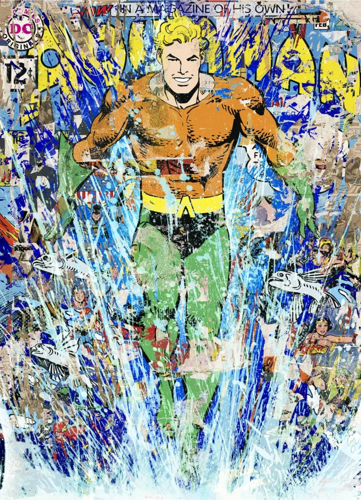 Serigrafía Mr Brainwash - Aquaman