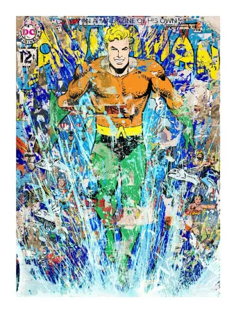 Serigrafía Mr Brainwash - AQUAMAN