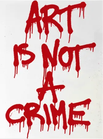 Serigrafía Mr Brainwash - Art is not a Crime