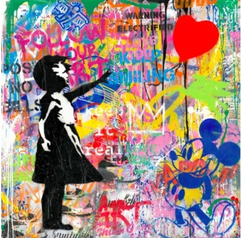 Serigrafía Mr Brainwash -  Balloon Girl, 2020 