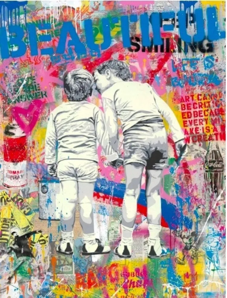 Serigrafía Mr Brainwash - Brother's Advice, 2020