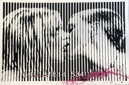 Serigrafía Mr. Brainwash - Freedom Kiss (Pink Splash)