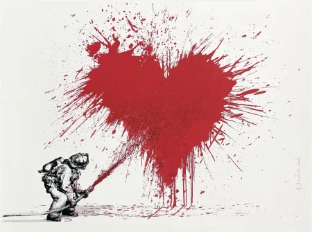 Serigrafía Mr Brainwash - Heart