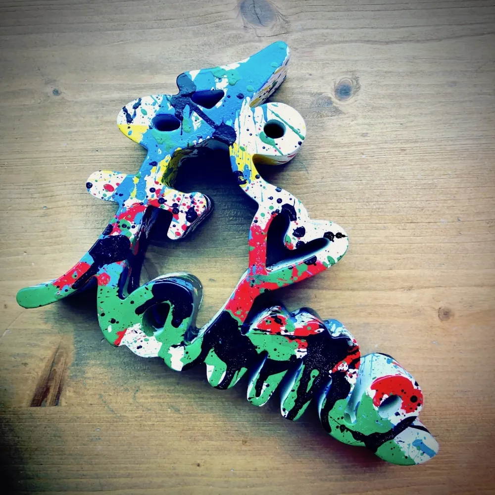 Múltiple Mr. Brainwash - Je t`aime Splash multicolor sculpture Street Art