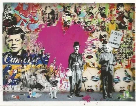 Serigrafía Mr. Brainwash - Juxtapose