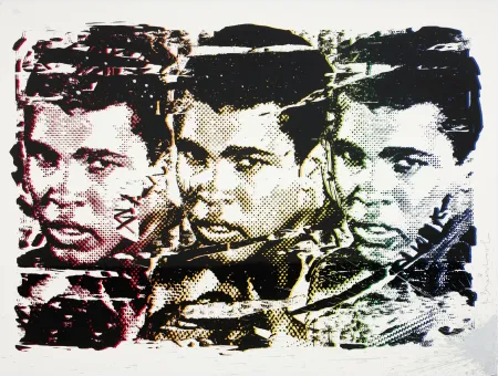 Litografía Mr Brainwash - Mr Brainwash (1966) - Legend Forever - Black - Silkscreen print with artist's intervention using silver dripping technique - 2016