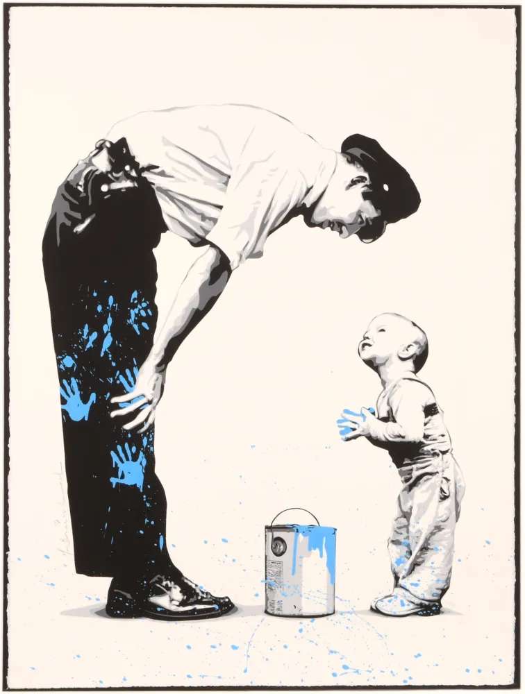 Serigrafía Mr Brainwash - Not Guilty (Blue)
