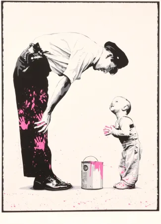 Serigrafía Mr Brainwash - Not Guilty (Pink)