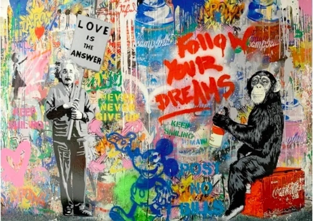 Serigrafía Mr. Brainwash - Pop Wall, 2018