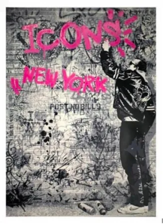 Serigrafía Mr Brainwash - The Wall (Pink), 2012 