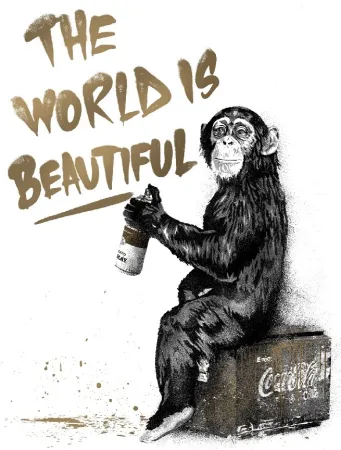 Serigrafía Mr Brainwash - The World Is Beautiful