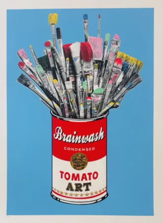 Serigrafía Mr Brainwash - Tomato Pop (Blue)