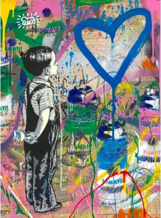 Serigrafía Mr Brainwash - With All My Love, 2019 