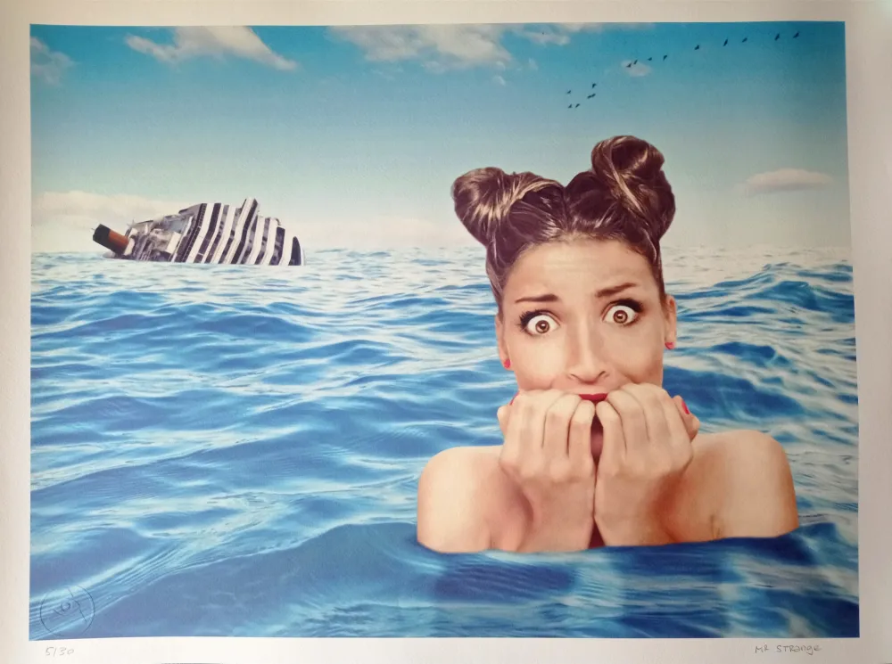 Litografía Mr. - Mr. Strange (Jean-Marie Gitard)  - Shipwreck, Hand-signed lithograph