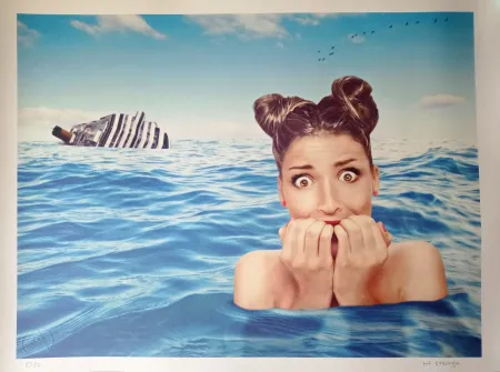 Litografía Mr. - Mr. Strange (Jean-Marie Gitard)  - Shipwreck, Hand-signed lithograph