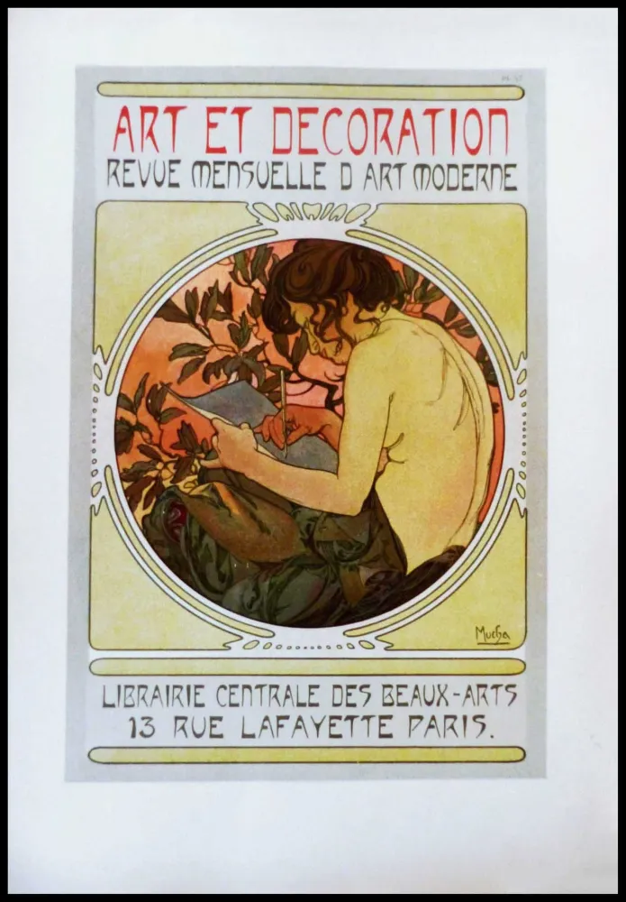 Litografía Mucha - ART ET DECORATION REVUE MENSUELLE