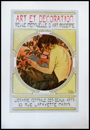 Litografía Mucha - ART ET DECORATION REVUE MENSUELLE