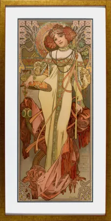 Litografía Mucha - Automne, 1897 - Framed!