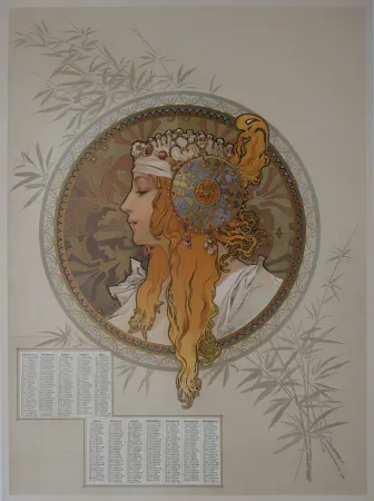 Cartel Mucha - Byzantine Heads / Blonde. 