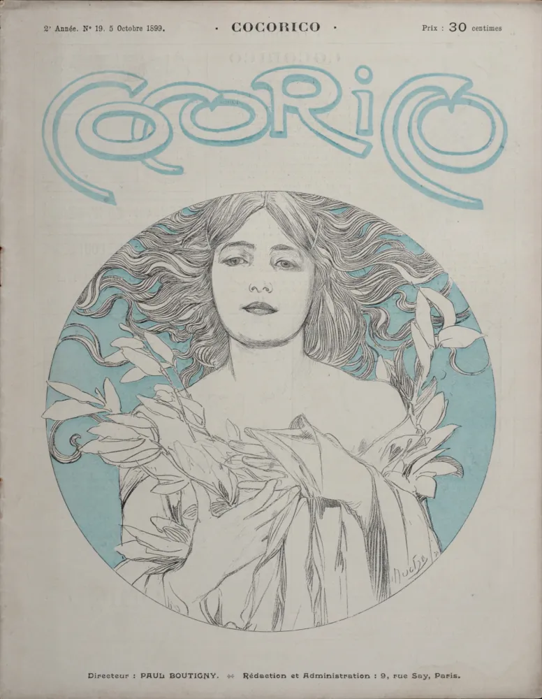 Litografía Mucha - Cocorico, 1899