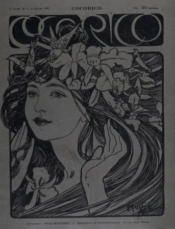 Litografía Mucha - Cocorico, 1899