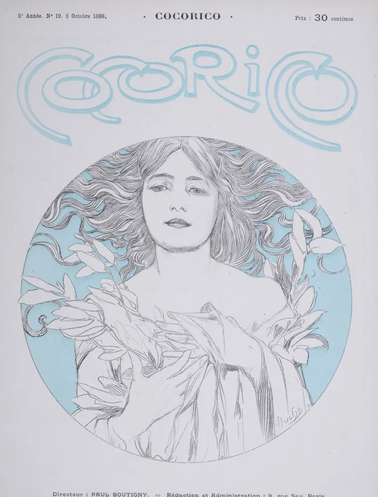 Litografía Mucha - Cocorico, 1899