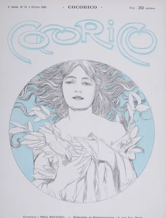 Litografía Mucha - Cocorico, 1899