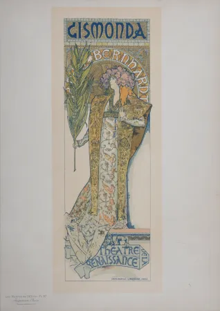 Litografía Mucha - Gismonda - Les Maitres de L’Affiche, 1896
