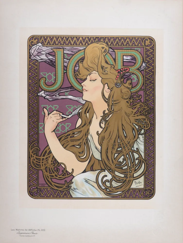 Litografía Mucha - Les Maîtres de l' Affiche : Job, 1900