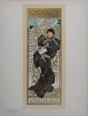 Litografía Mucha - Lorenzaccio, Les Maitres de L’Affiche, 1898