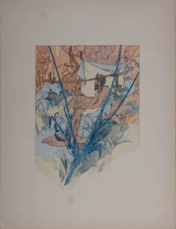 Litografía Mucha - Rama, Poème dramatique en trois Actes