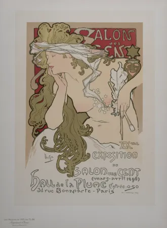 Litografía Mucha - Salon des Cent, Les Maîtres de l' Affiche, 1897