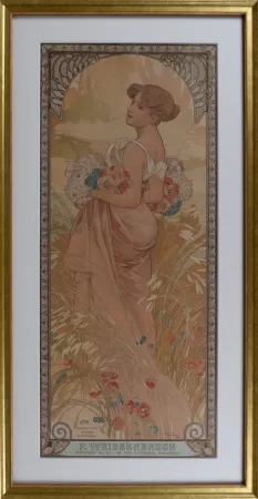 Litografía Mucha - The Seasons : Summer, circa 1903