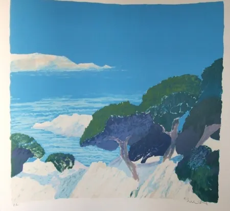 Litografía Muhl - Les iles de Lerens.