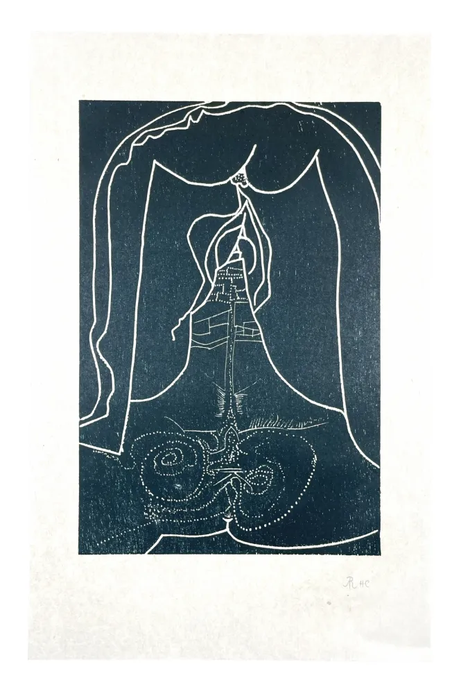 Grabado En Madera Müller - 13 FOIS ELLE ET MOI - BORNE