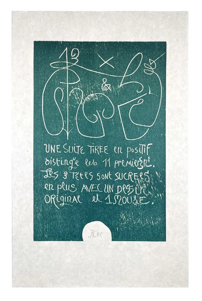 Grabado En Madera Müller - 13 FOIS ELLE ET MOI - COLOPHON I