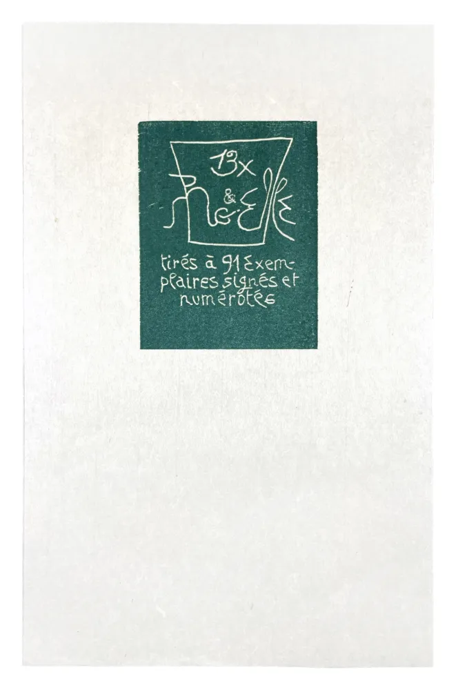 Grabado En Madera Müller - 13 FOIS ELLE ET MOI - COLOPHON II