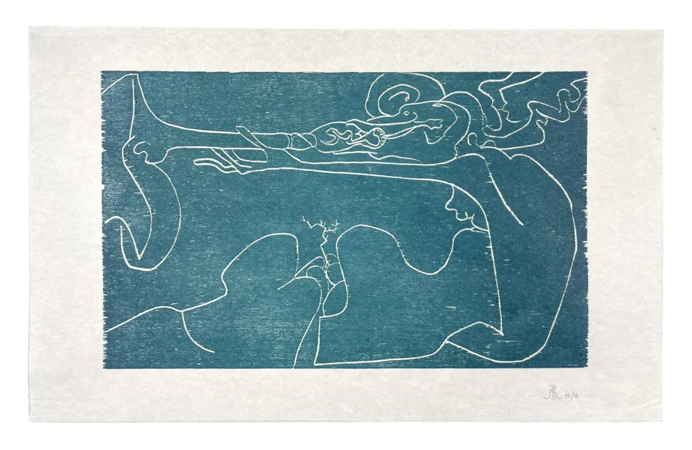 Grabado En Madera Müller - 13 FOIS ELLE ET MOI - FLÛTE