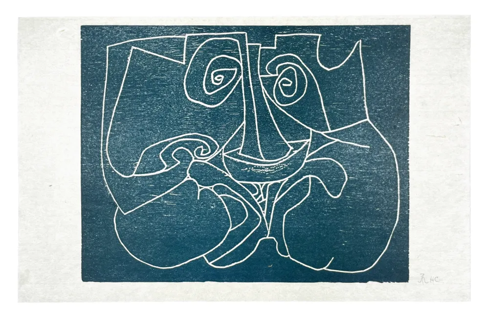 Grabado En Madera Müller - 13 FOIS ELLE ET MOI - MASQUE I