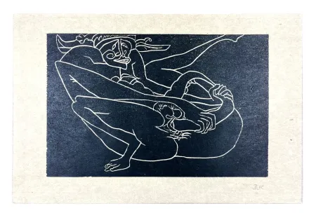 Grabado En Madera Müller - 13 FOIS ELLE ET MOI - PAZZO