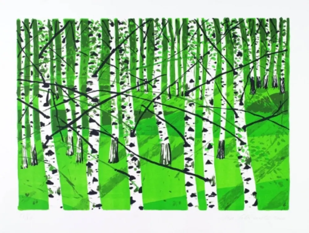 Litografía Muller - Birkenwäldchen