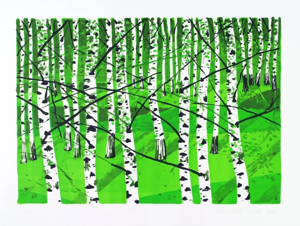 Litografía Muller - Birkenwa?ldchen